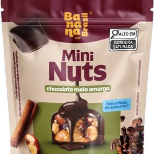 Mini Nuts Banana Brasil Bombones de Castañas Con Cobertura De Chocolate Medio Amargo 60 gr.